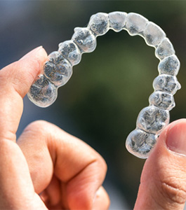 clear aligner on dental mold